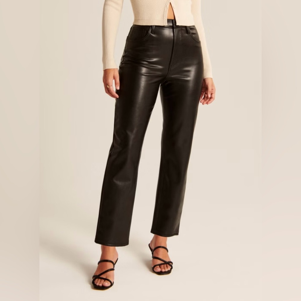 Abercrombie & Fitch Black Leather Pants